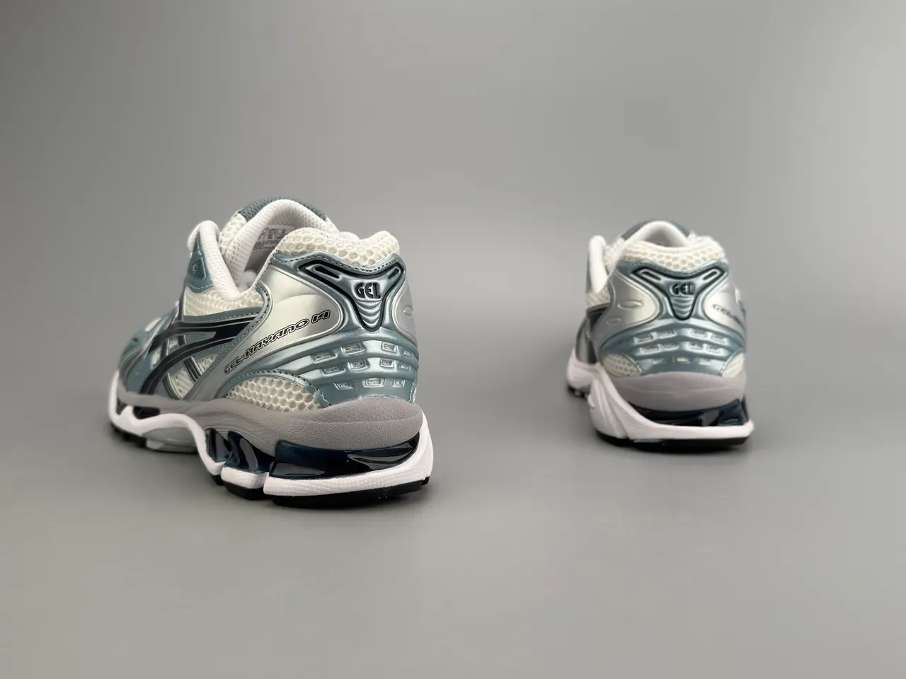 ASICS Gel-Kayano Silver White Black Running Shoes 4