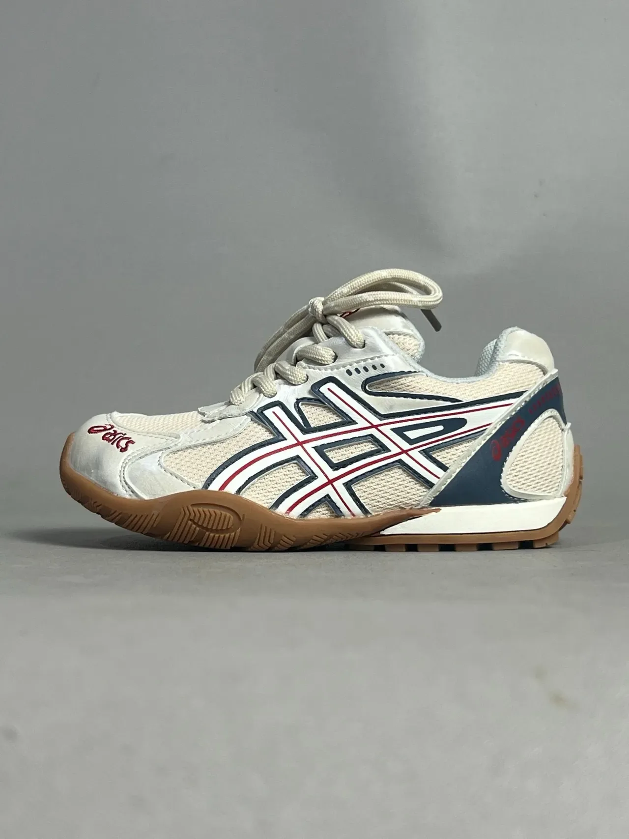 ASICS Tênis de Quadra Interior Branco Prateado Cinza Lifestyle Sneakers 4