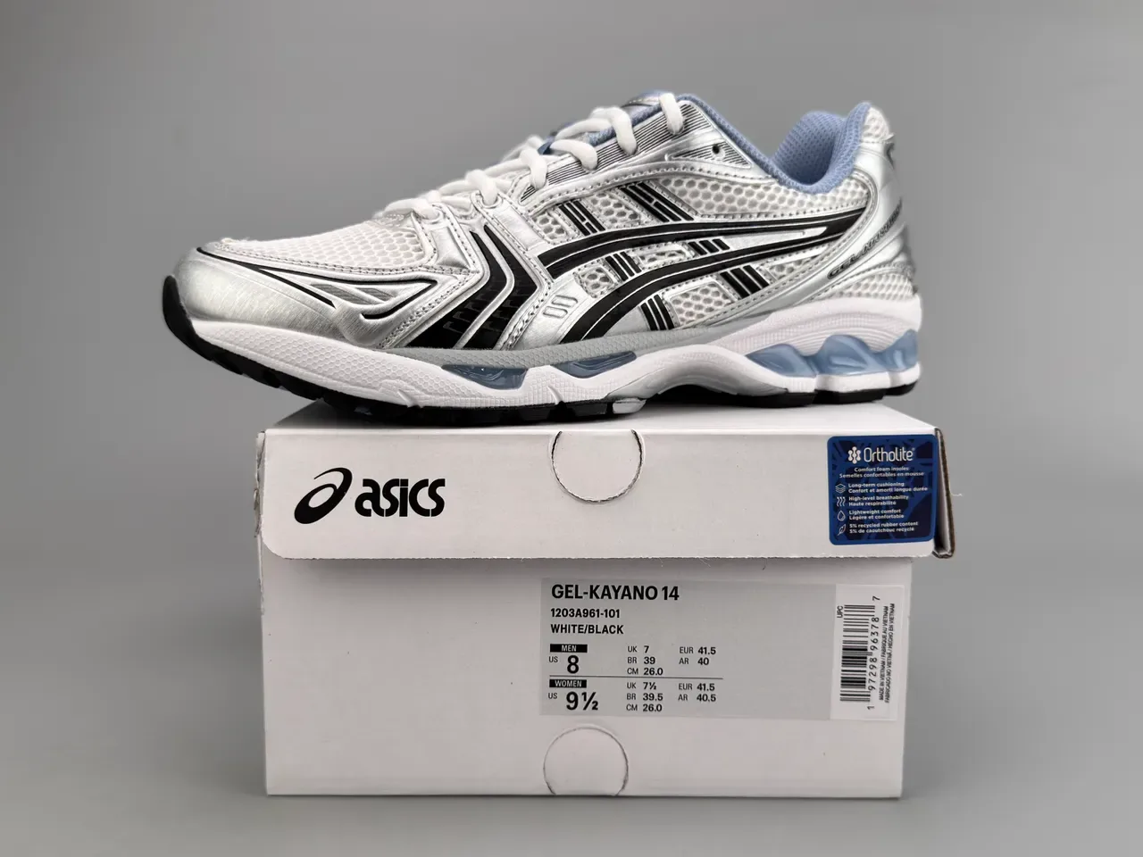 ASICS Silver Black Mesh And Synthetic Upper Tiger Stripe Overlay Running Shoes 2
