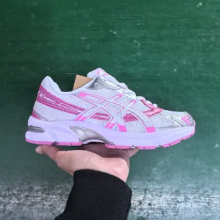 ASICS White Pink Mesh Upper Dual-Density Midsole Running Shoes