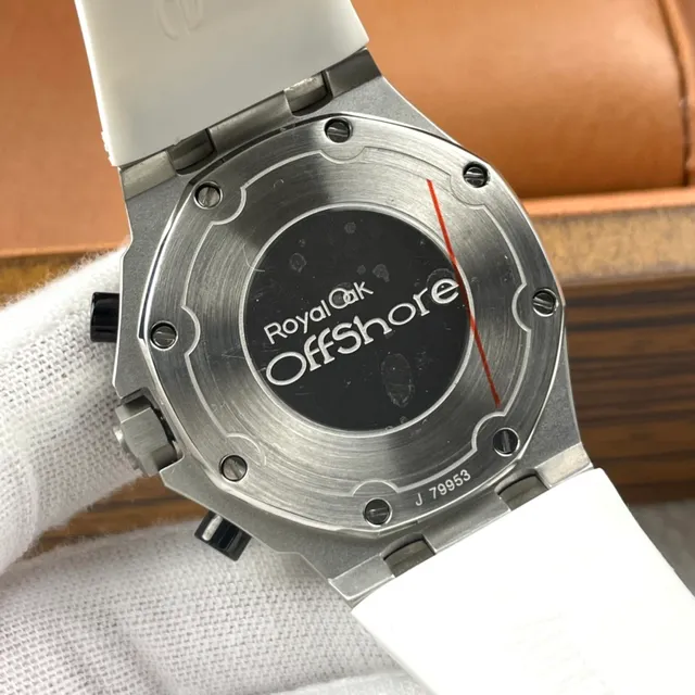 Audemars Piguet Royal Oak Offshore Chronograph White Dial Blue Subdials Mechanical Watch 3