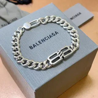 بالنسجاغا BB Lock سلسلة كيرب سميكة سوار فضي