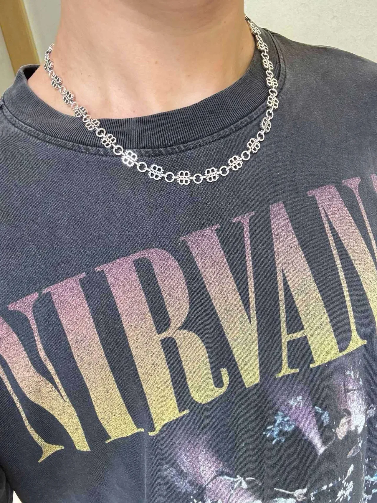 Balenciaga Clover Link Silver-Tone Statement Necklace 8