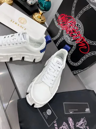 সাদা এবং নেভি Balenciaga Defender চাঙ্কি স্নিকার 8