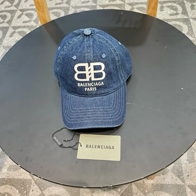 Balenciaga Denim BB Logo Baseball Cap 2