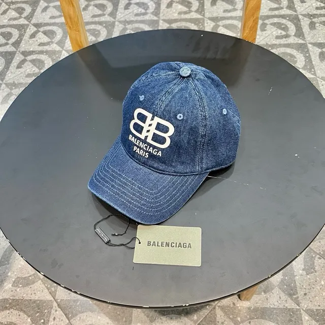 Balenciaga Denim BB Logo Baseball Cap 3