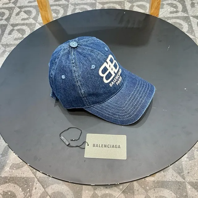Balenciaga Denim BB Logo Baseball Cap 4