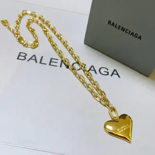 Balenciaga Gold Chunky Oval-Link Chain Polished Necklace