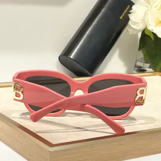 Balenciaga Le Cagole Coral Pink Gold Logo Sunglasses