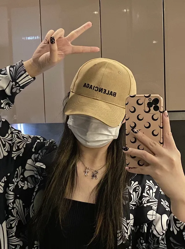 Balenciaga لوجو مطرز كاكي قبعة بيسبول 2