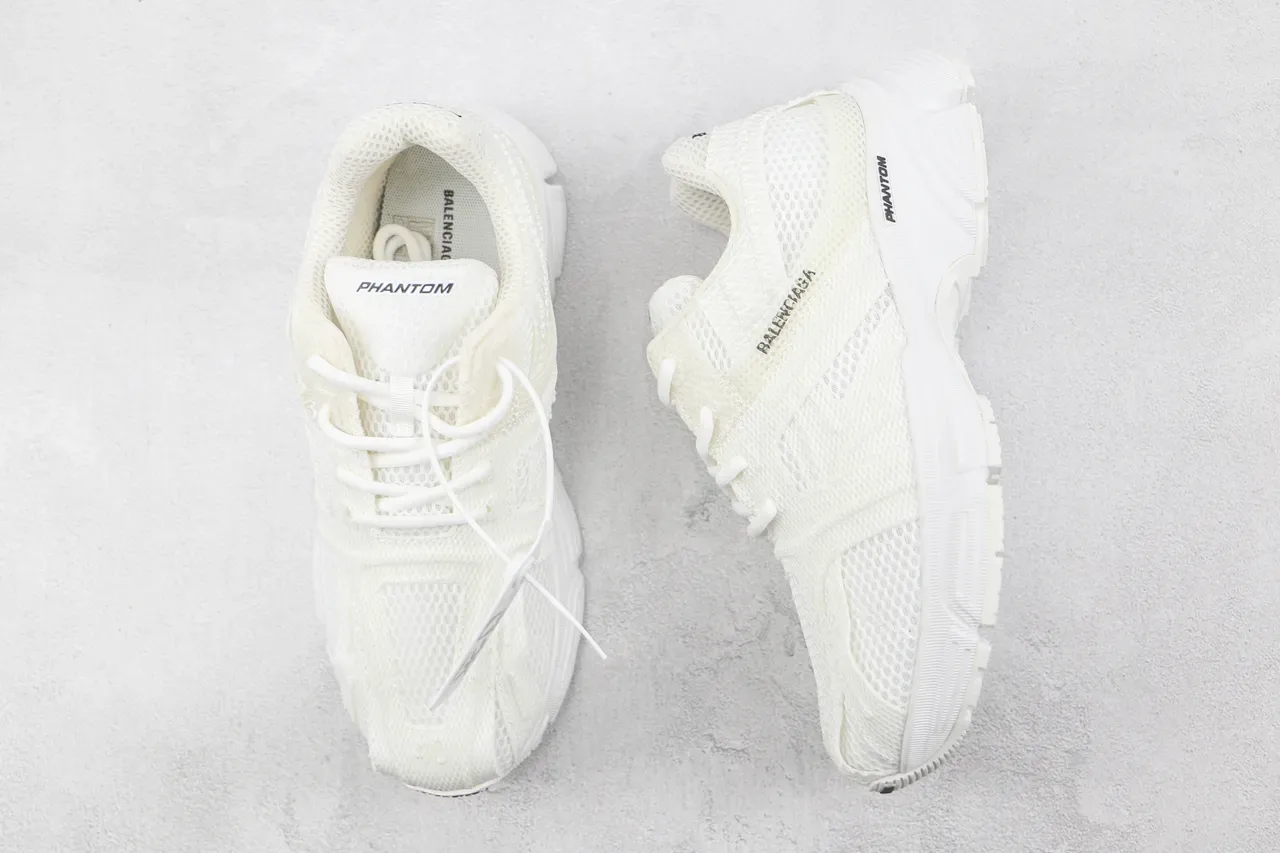 Balenciaga Phantom White Mesh Chunky Sneakers 3