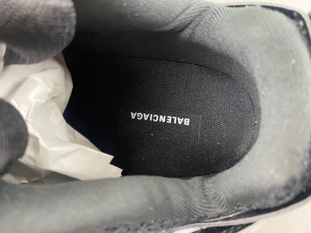 Balenciaga Runner Sola preta laranja Malha e sobreposição sintética Tênis chunky 7