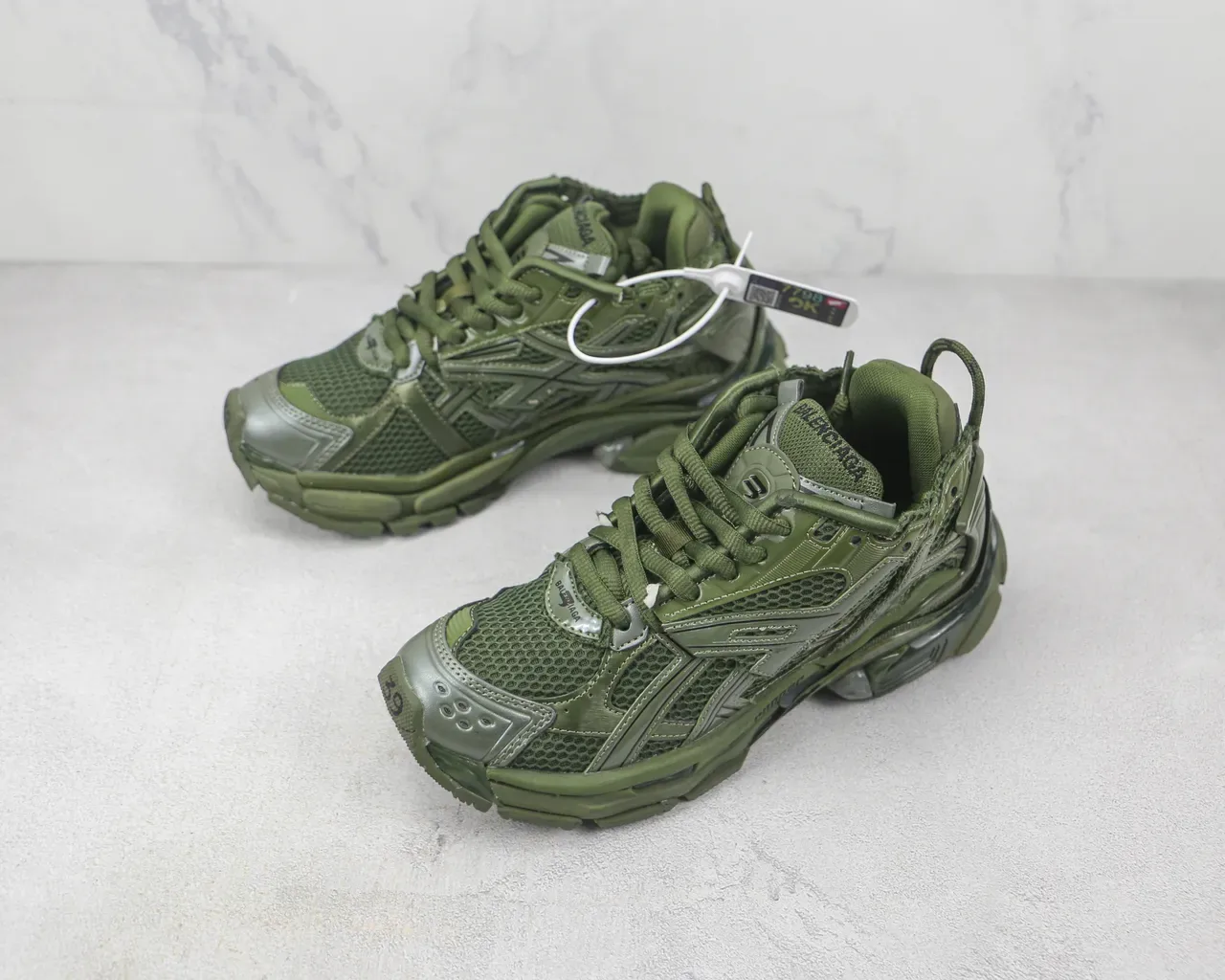 Balenciaga Runner Vert Olive Chunky Sneakers 4