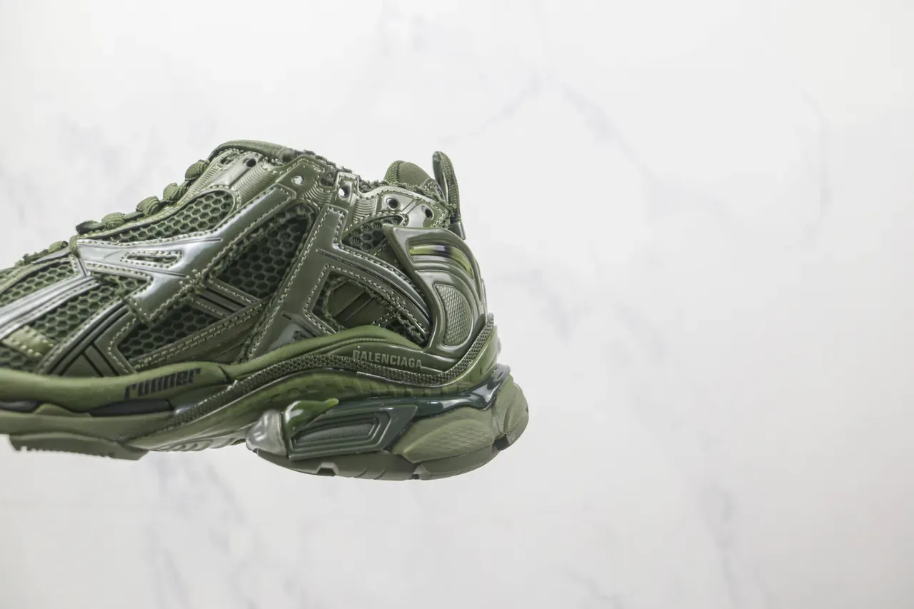 Balenciaga Runner Vert Olive Chunky Sneakers 7