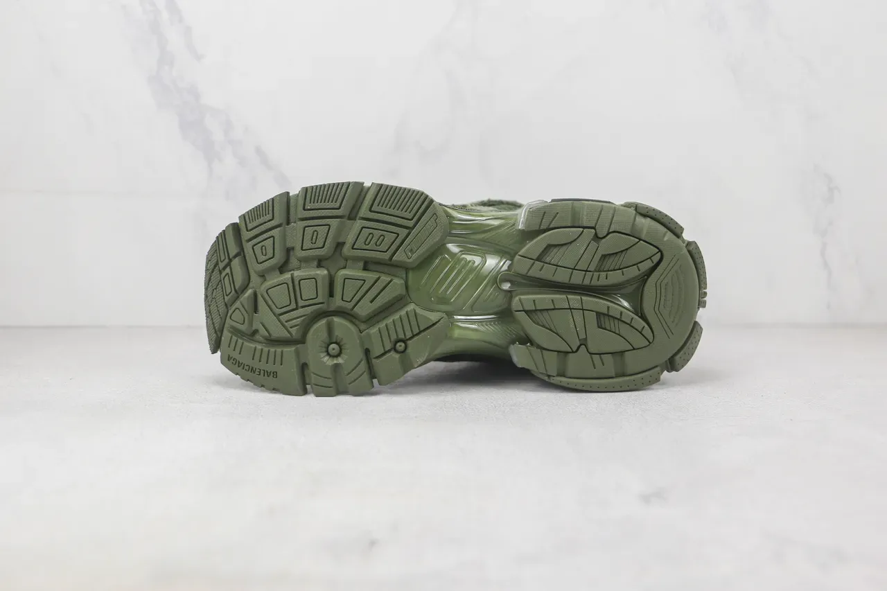 Balenciaga Runner Vert Olive Chunky Sneakers 8