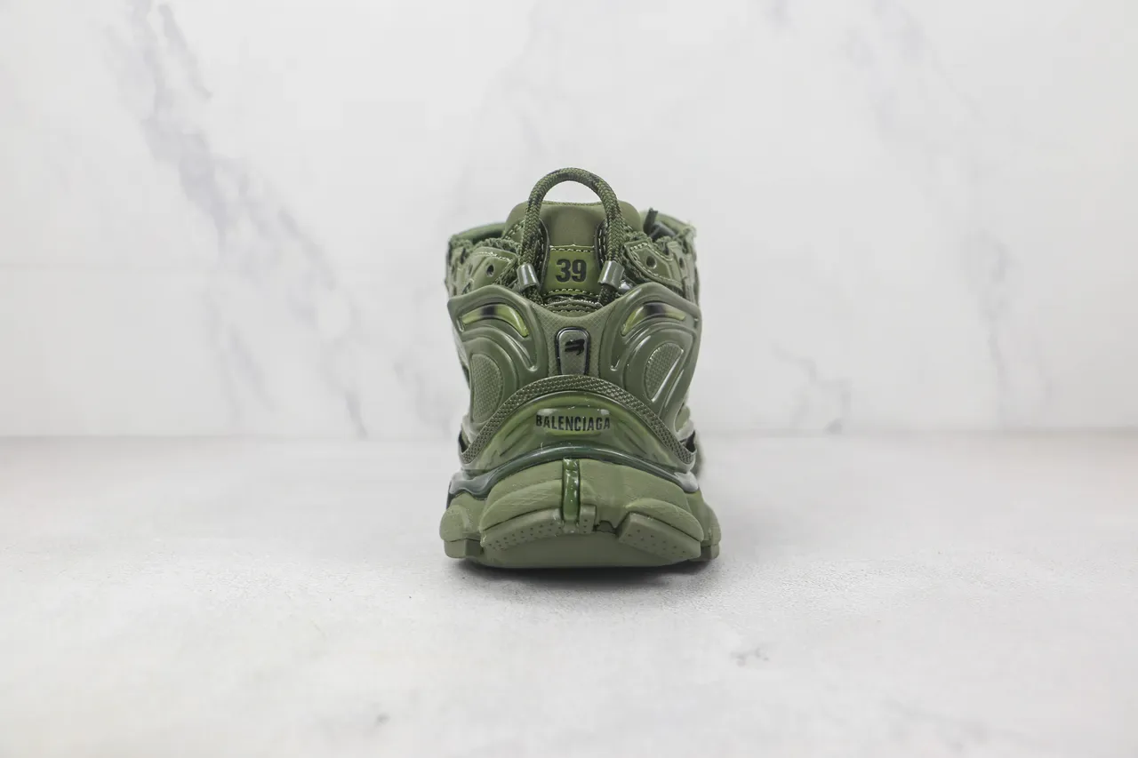 Balenciaga Runner Vert Olive Chunky Sneakers 9