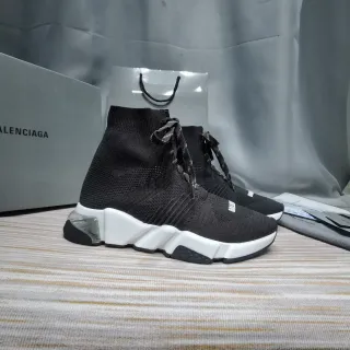 Balenciaga Speed Trainer Black and White Lifestyle Sneakers