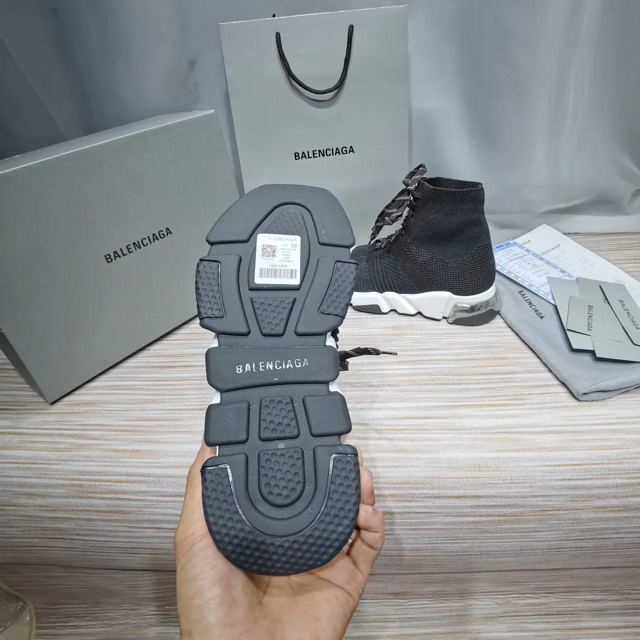 Balenciaga Speed Trainer chaussures lifestyle noir et blanc 2