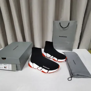 Balenciaga Speed Trainer Black White Red Lifestyle Sneakers
