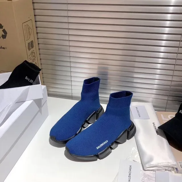 Balenciaga Speed Trainer أحذية رياضية أزرق Sock-Fit أسلوب حياة 4
