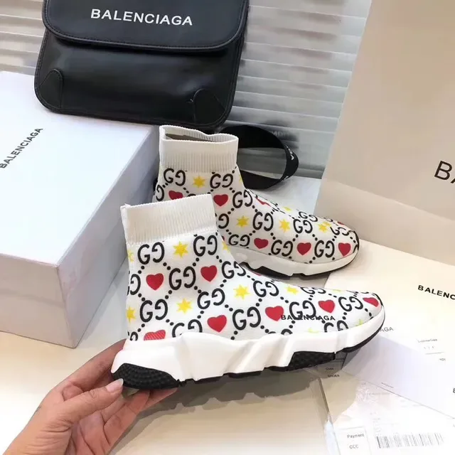 Balenciaga Speed Trainer GG Heart Star Print sneakers lifestyle 4