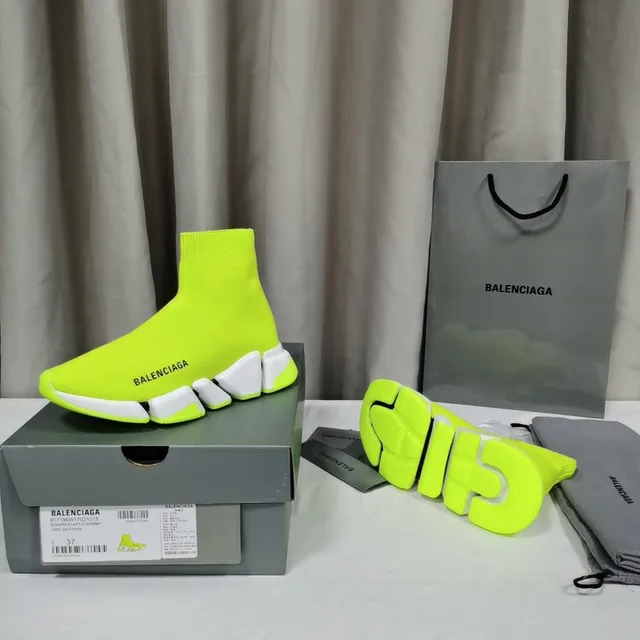 Balenciaga Speed Trainer Neon Lime tênis lifestyle 8