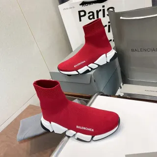Balenciaga Speed Trainer Red Sock-Fit Lifestyle Sneakers