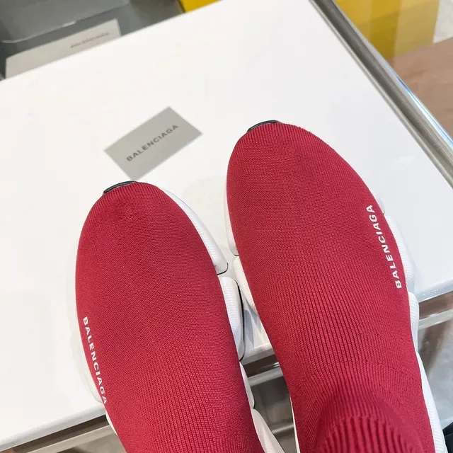 Balenciaga Speed Trainer Red Sock-Fit Lifestyle Sneakers 3