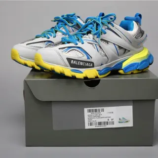 Balenciaga Track رمادي أزرق أصفر حذاء رياضي سميك