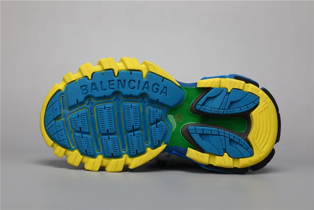 Balenciaga Track Gris Bleu Jaune sneakers épaisses 6
