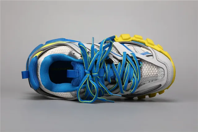 Balenciaga Track Gris Bleu Jaune sneakers épaisses 7