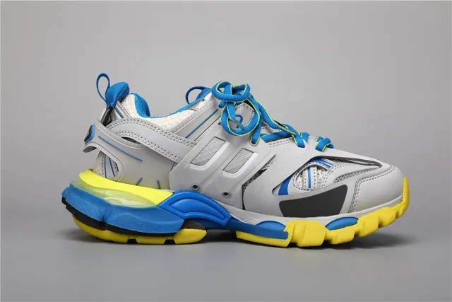 Balenciaga Track Gris Bleu Jaune sneakers épaisses 8
