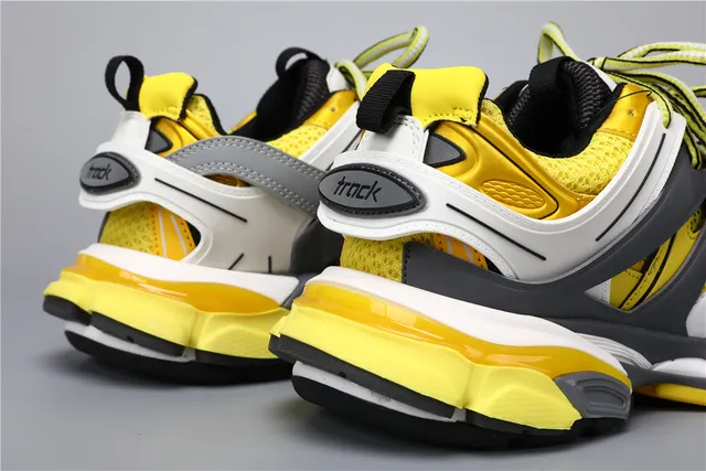 Balenciaga Track basket blanc gris jaune semelle épaisse 2