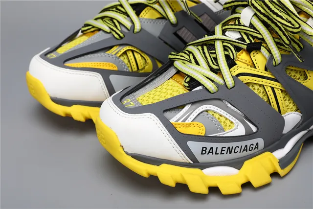 Balenciaga Track basket blanc gris jaune semelle épaisse 4