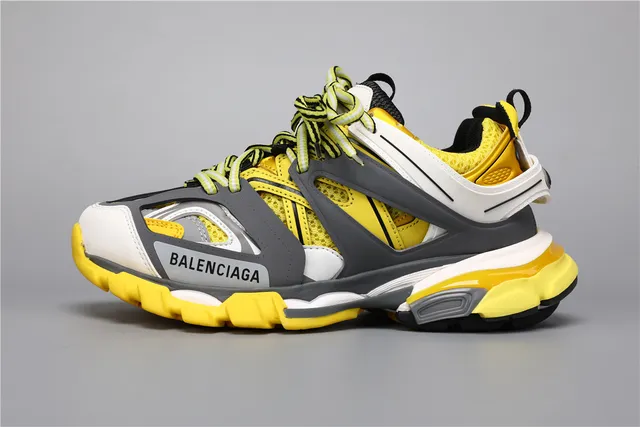 Balenciaga Track basket blanc gris jaune semelle épaisse 9