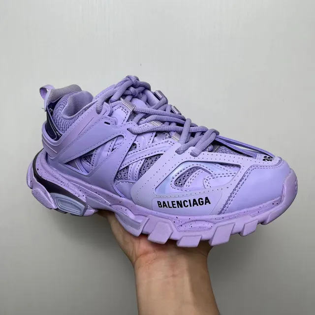 Balenciaga Track Trainer tênis chunky lavanda salpicado 3