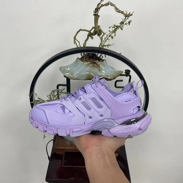 Balenciaga Track Trainer tênis chunky lavanda salpicado 4
