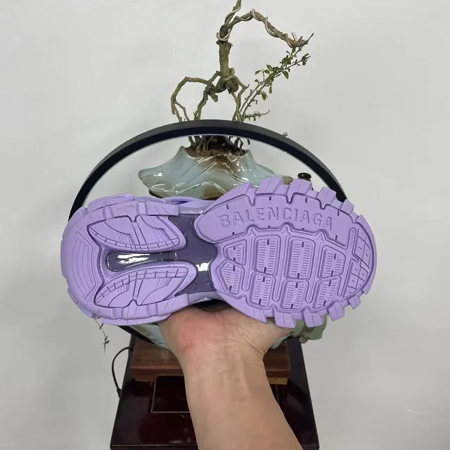 Balenciaga Track Trainer tênis chunky lavanda salpicado 6