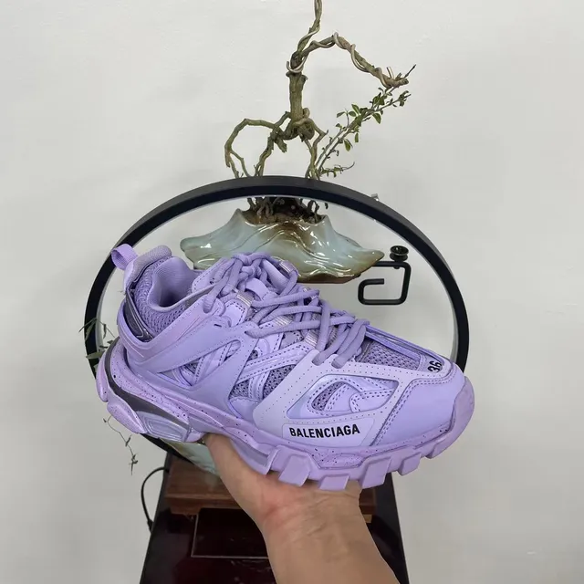 Balenciaga Track Trainer tênis chunky lavanda salpicado 7