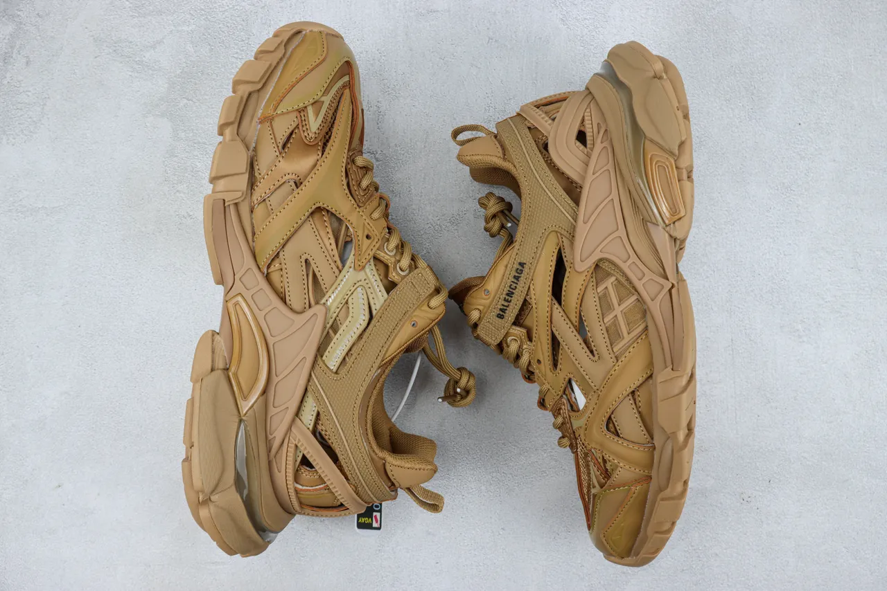 Balenciaga Track Trainer Chaussures Chunky Tan Monochromatiques 2