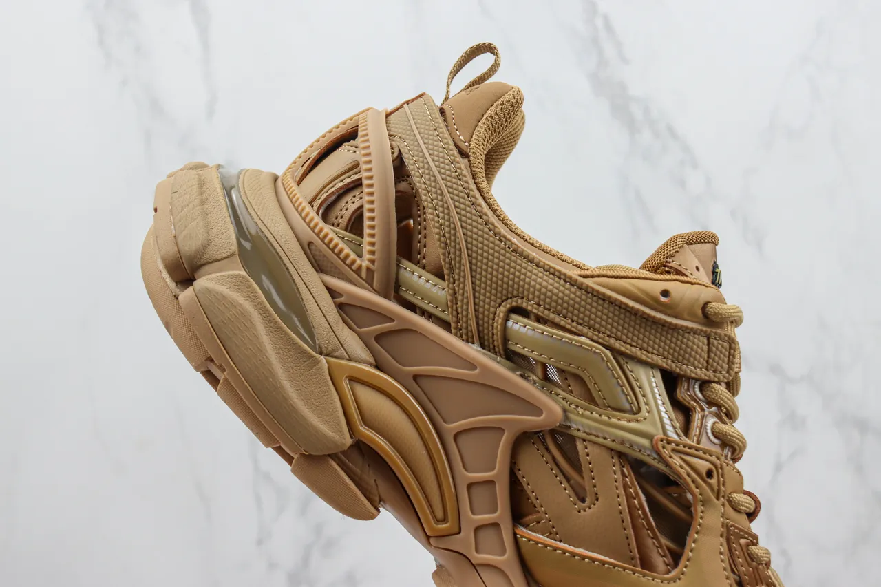 Balenciaga Track Trainer Chaussures Chunky Tan Monochromatiques 5