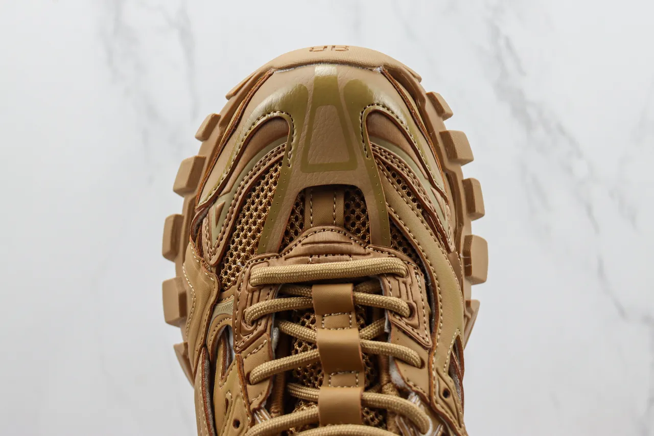 Balenciaga Track Trainer Chaussures Chunky Tan Monochromatiques 6