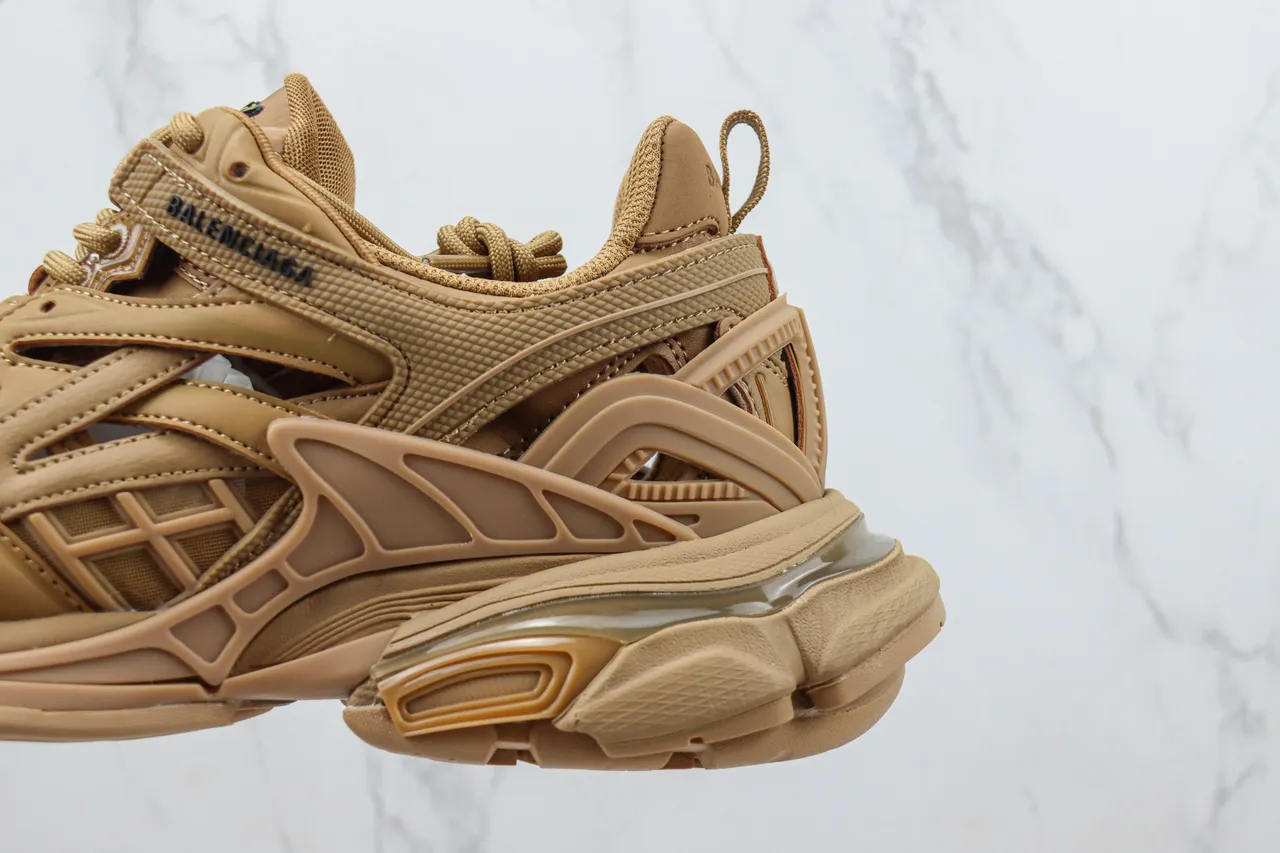 Balenciaga Track Trainer Chaussures Chunky Tan Monochromatiques 7