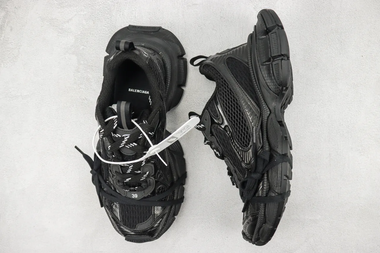 Balenciaga Track Trainer Monochrome Noir Chunky Sneakers 3