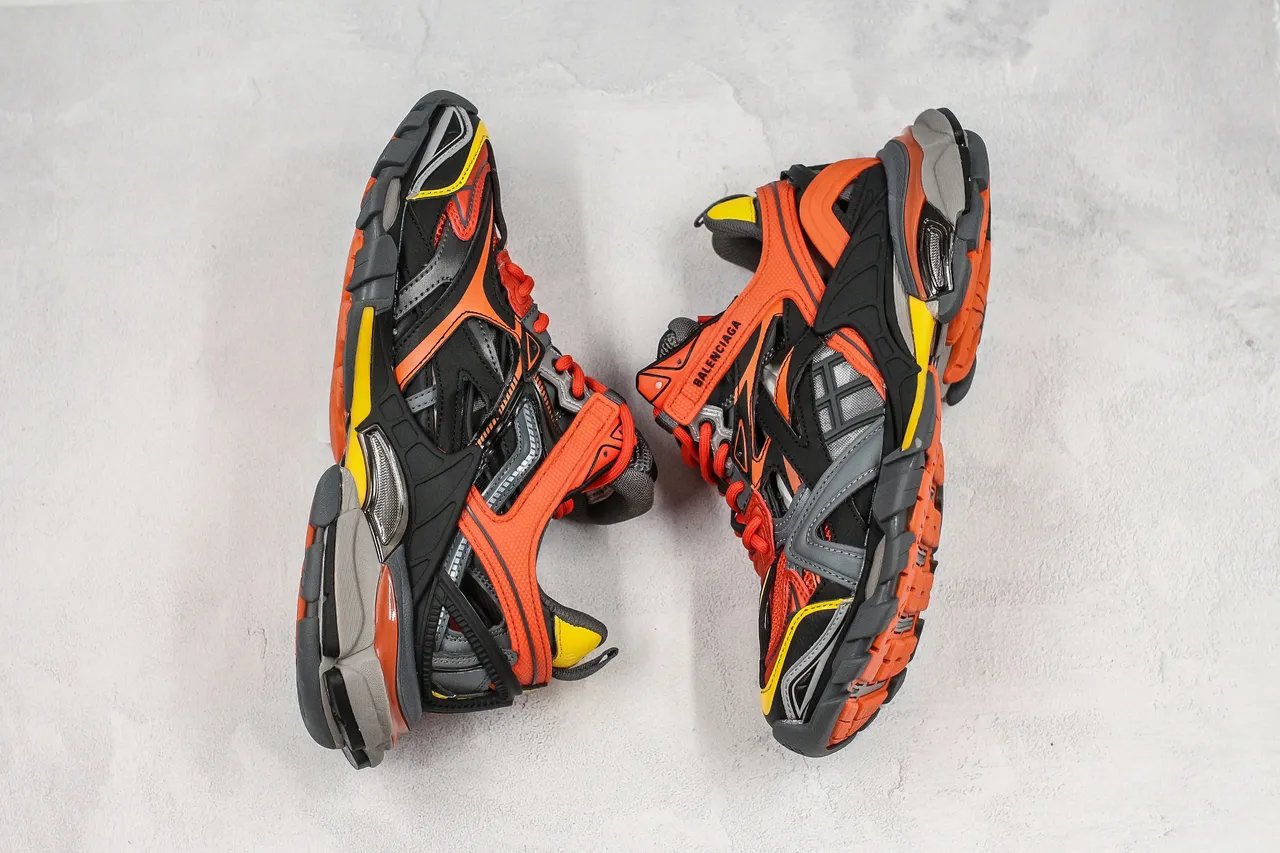 بالنسياغا Track Trainer برتقالي أسود رمادي أصفر حذاء رياضي سميك 3