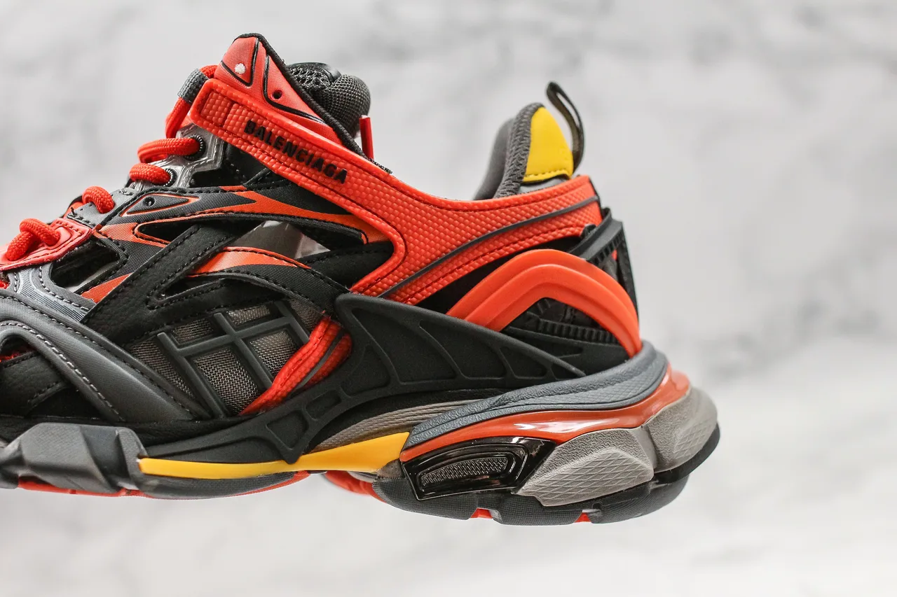 بالنسياغا Track Trainer برتقالي أسود رمادي أصفر حذاء رياضي سميك 8