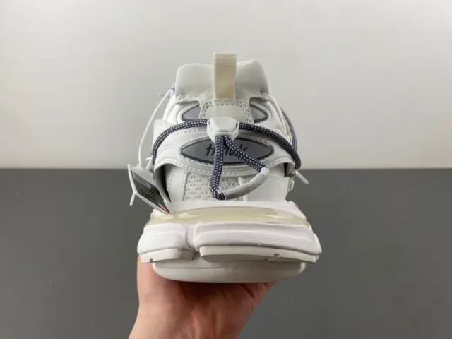Balenciaga Track White Purple Sole Dual-Lace System Chunky Sneakers 4
