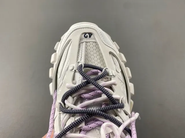 Balenciaga Track White Purple Sole Dual-Lace System Chunky Sneakers 5