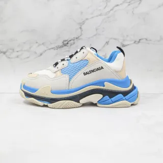 Balenciaga Triple S Zapatillas azules y beige gruesas