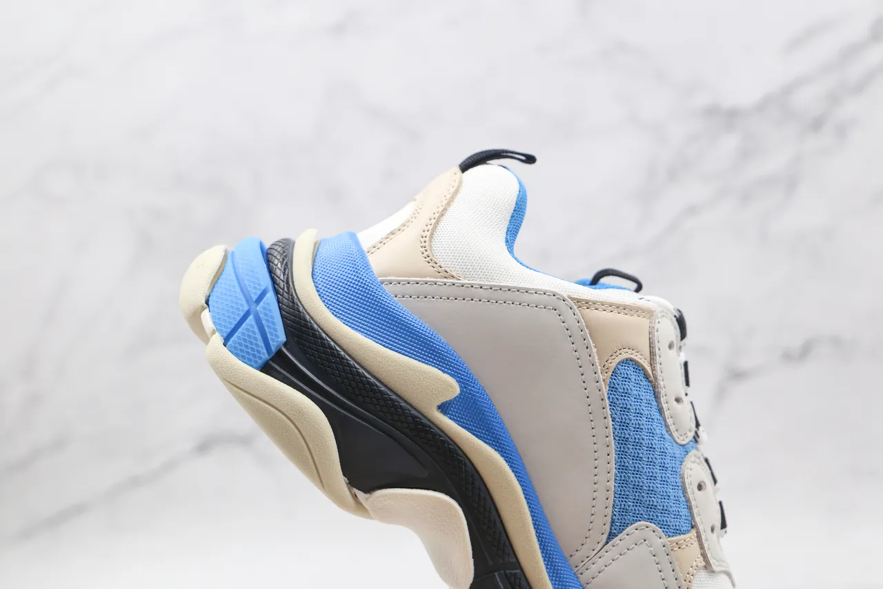 Balenciaga Triple S tênis azuis e bege chunky 6